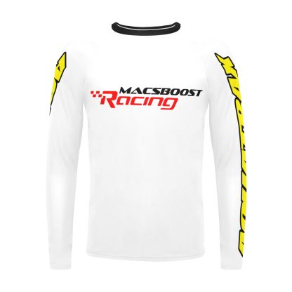 MACSBOOST Racing Swim Shirt Aquatrax Sleeve Men's Long Sleeve Swim Shirt (Model S39) - Image 3