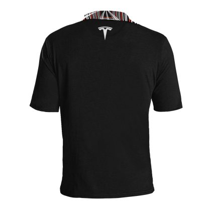 Tesla Plaid Polo Shirt 2 Men's All Over Print Polo Shirt (Model T55) - Image 4
