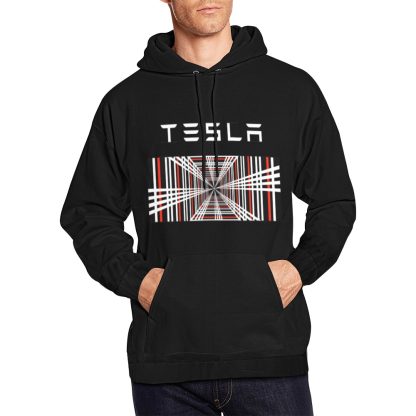 Tesla Hoodie Classic Plaid Men's All Over Print Hoodie (USA Size) (Model H13) - Image 4