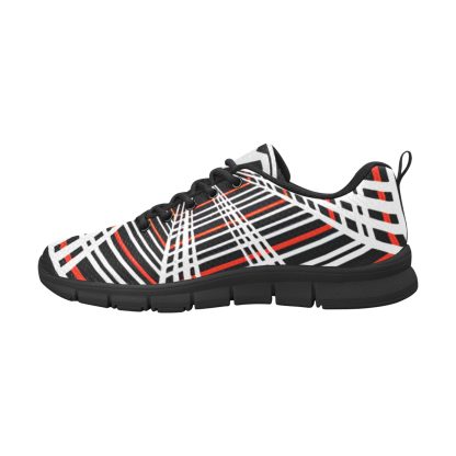 Tesla Plaid Shoes Men's Breathable Sneakers (Model 055) (Two Shoes With Different Printing) - Image 2