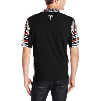 Tesla Plaid Polo Shirt 3 Men's All Over Print Polo Shirt (Model T55) - Image 2