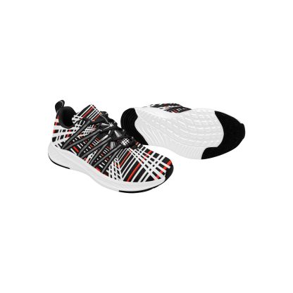 Tesla Plaid Running Shoes Men's Reflective Webbing Running Shoes (Model 10091) - Image 5