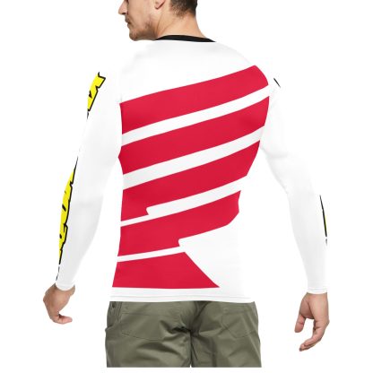 MACSBOOST Racing Swim Shirt Aquatrax Sleeve Men's Long Sleeve Swim Shirt (Model S39) - Image 2
