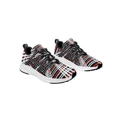 Tesla Plaid Running Shoes Men's Reflective Webbing Running Shoes (Model 10091) - Image 2