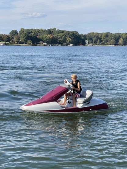 enjoying lake norman on the kawi sc 650