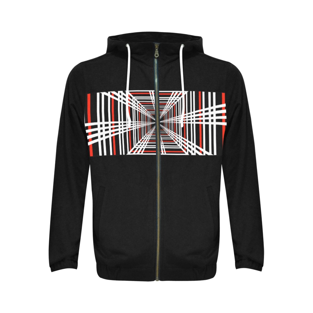 Tesla Plaid Hoodie 2 Men's All Over Print Full Zip Hoodie (Model H14)