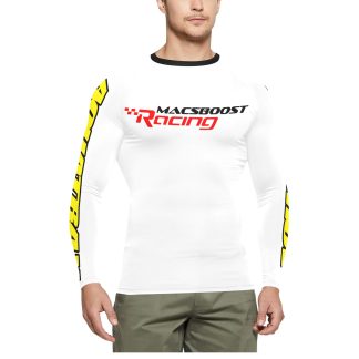 MACSBOOST Racing Swim Shirt Aquatrax Sleeve Men's Long Sleeve Swim Shirt (Model S39)